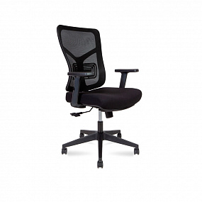 Кресло офисное  Asper LB  (черный пластик  / черная сетка / черная ткань)