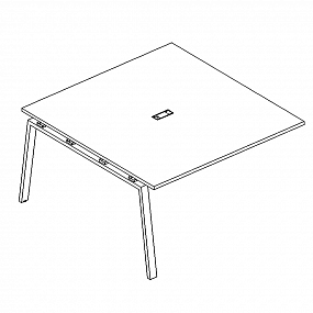 Секция стола для переговоров на металлокаркасе TRE - А4 Б3 132-1 БП