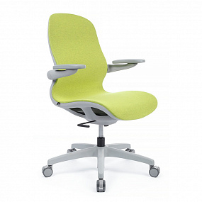 Кресло Miller (YX-300), Серый пластик/Зеленая ткань