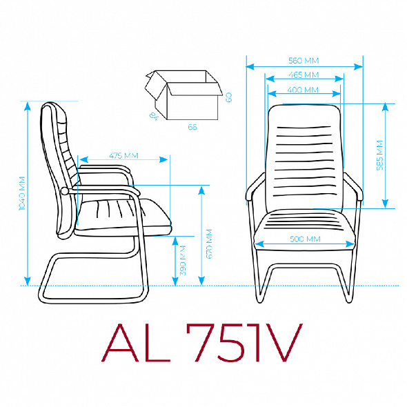 Кресло посетителя - AL 751V