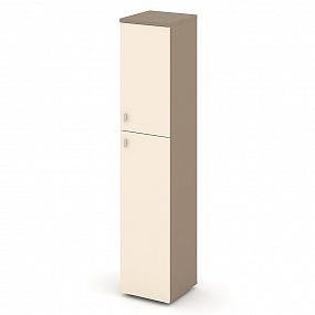 Шкаф высокий узкий правый (1 средний фасад ЛДСП + 1 низкий фасад ЛДСП) - ES.SU-1.8(R)