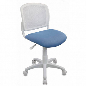 Кресло Бюрократ CH-W296NX белый TW-15 сиденье голубой 26-24 сетка/ткань крестовина пластик п