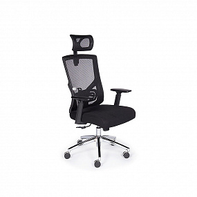 Кресло Гарда SL черный пластик / черная сетка / черная сидушка