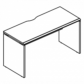 Стол письменный на каркасе ДСП (1 скос) - МР ВЛ 004.02 ВЛ