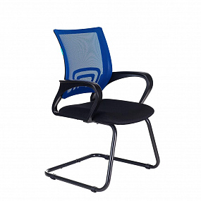 Кресло Бюрократ CH-695N-AV синий TW-05 сиденье черный TW-11 сетка/ткань полозья металл черный