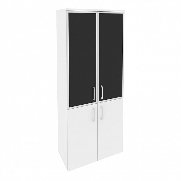 Шкаф высокий широкий - O.ST-1.2R white/black/mate