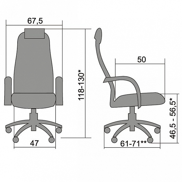 Кресло офисное Метта - SU-BP-8 Pl черный