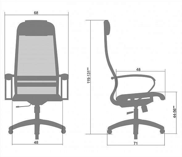 Кресло офисное Метта комплект 6.1