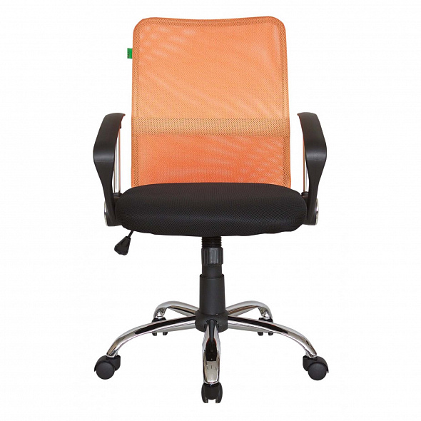 Кресло Smart m (8075) Чёрная ткань/Оранжевая сетка