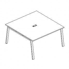 Стол для переговоров на металлокаркасе TRE - А4 А3 136 ДШ