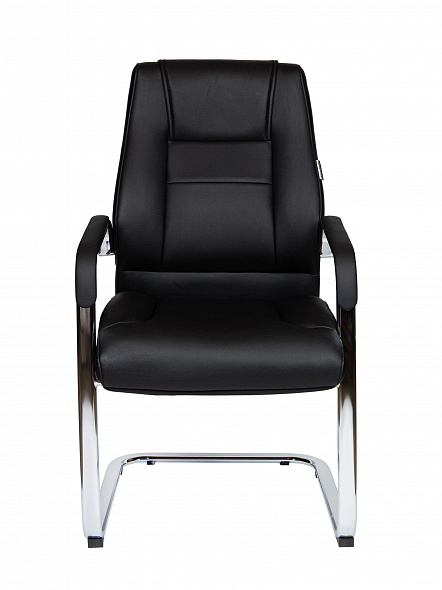 Кресло офисное Davos CF Black (алюминиевая  база / черная экокожа)