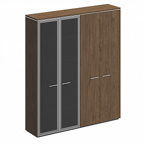 Шкаф комбинированный (для одежды + с высокими стеклянными дверями) - ВЛ 357 ДТ