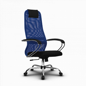 Кресло офисное Метта - SU-BK-8 Ch синий/черный