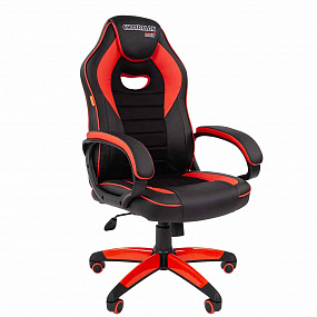 Кресло компьютерное - CHAIRMAN GAME 16 черный/красный