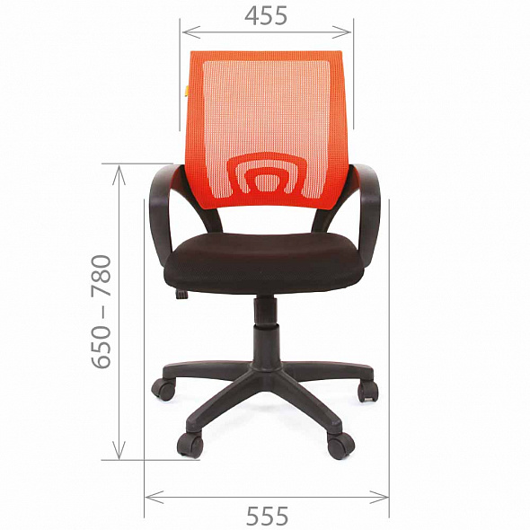 Кресло Chairman 696 black оранжевый