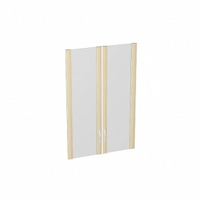 Двери стеклянные в деревянной рамке (2 шт.) 792x18x1140 - БВ-91.5