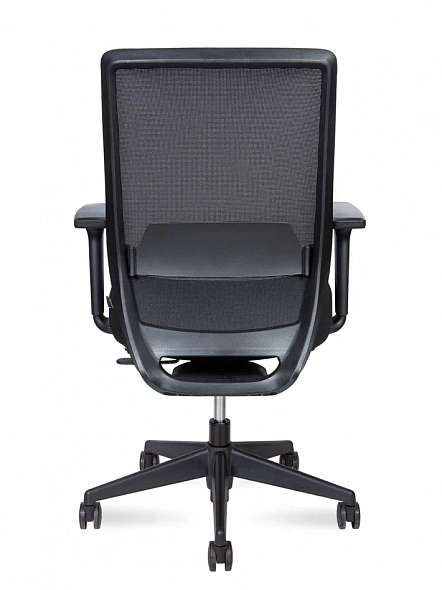 Кресло офисное  Mono  black LB ( черный пластик / черная ткань / черная сетка)