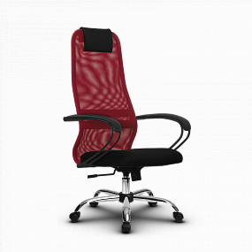 Кресло офисное Метта - SU-BP-8 Ch красный/черный