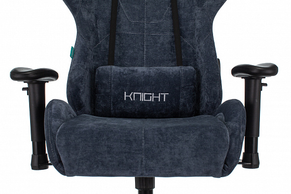 Кресло Бюрократ Zombie VIKING KNIGHT Fabric синий Light-27 с подголов. крестовина металл