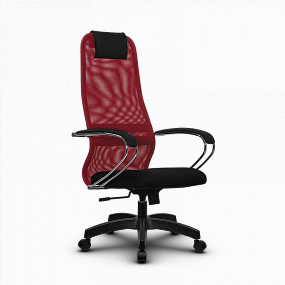 Кресло офисное Метта - SU-BK-8 Pl красный/черный