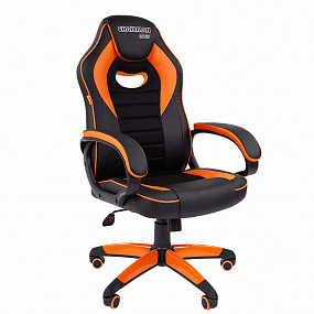 Кресло CHAIRMAN GAME 16 черный пластик черный/оранжевый