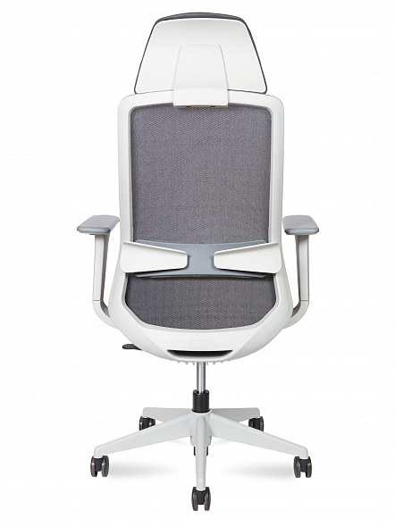 Кресло офисное  Como grey (серый пластик / серая ткань / серая сетка)