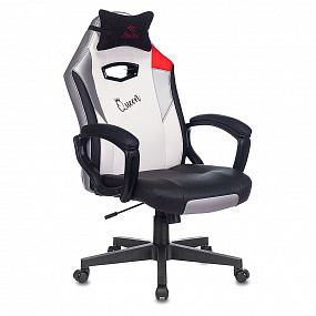 Кресло игровое Zombie HERO QUEEN черный/белый экокожа