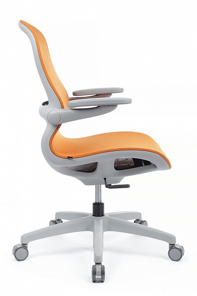 Кресло Miller (YX-300), Серый пластик/Оранжевая ткань