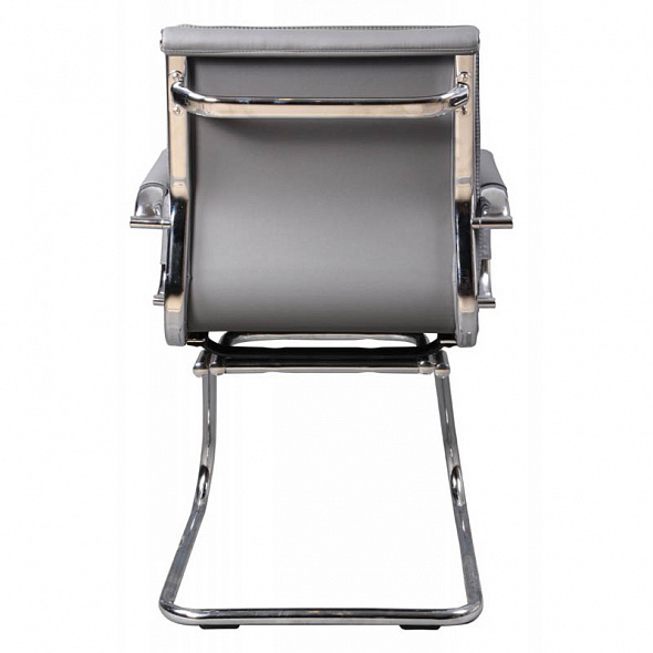 Кресло Бюрократ CH-993-Low-V серый экокожа низк.спин. полозья металл хром