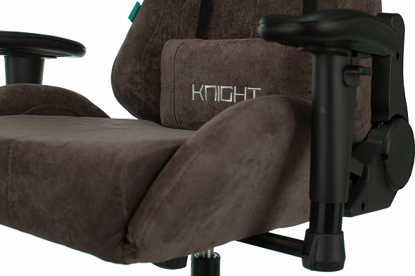 Кресло Бюрократ Zombie VIKING KNIGHT Fabric темно-коричневый Light-10 с подголов. крестовина металл
