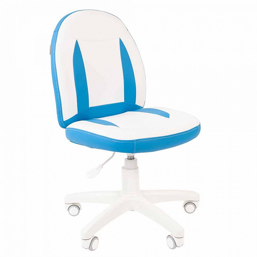 Кресло Chairman KIDS 122 белый пластик белый/голубой