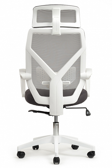 Кресло Oliver (W-203 AC) Серый/Белый пластик