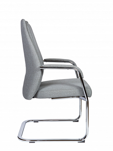 Кресло офисное  Liverpool CF grey fabric  (алюминиевая  база / серая ткань)