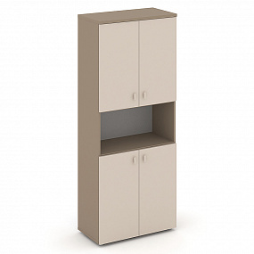Шкаф высокий широкий (4 низких фасада ЛДСП) - ES.ST-1.5
