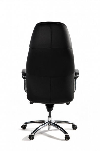 Кресло офисное Porsche  (черная  кожа/ алюминий крестовина)