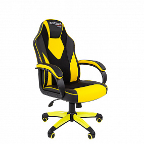 Кресло Chairman GAME 17 черный/желтый
