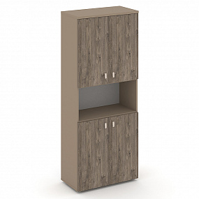 Шкаф высокий широкий (4 низких фасада ЛДСП) - ES.ST-1.5
