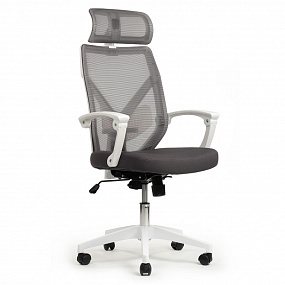 Кресло Oliver (W-203 AC) Серый/Белый пластик