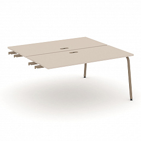 Двойной стол приставка к опорным тумбам - ES.D.SPR-4-LK (Капучино)