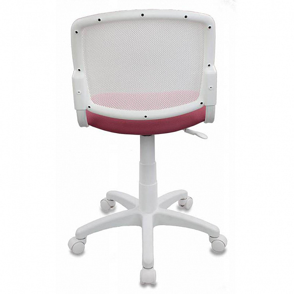 Кресло Бюрократ CH-W296NX белый TW-15 сиденье розовый 26-31 сетка/ткань крестовина пластик п