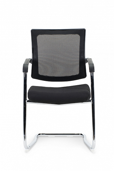 Кресло офисное Вельд CF (хром / черная сетка / черная ткань)