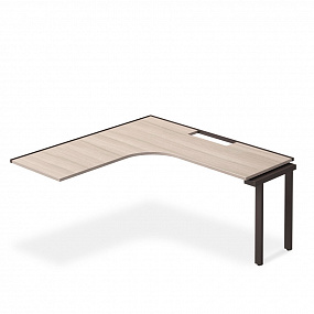Приставная столешница L-образного одиночного стола (с алюминиевым слотом для экранов со средней ножкой)  DU66AL.162162GJ