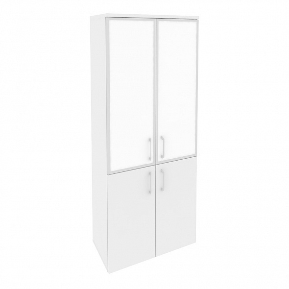 Шкаф высокий широкий - O.ST-1.2R white/black/mate
