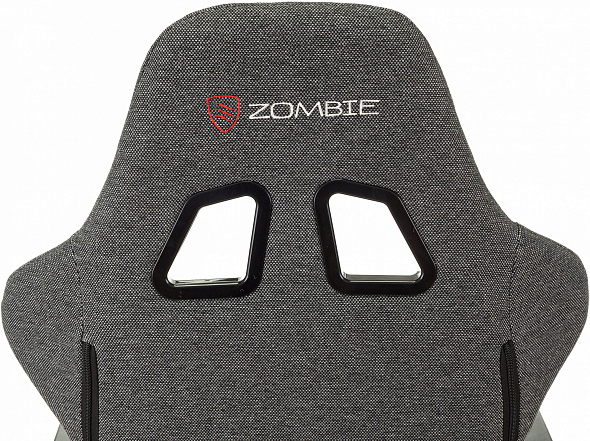 Кресло игровое Бюрократ Zombie Neo серый 3C1 с подголов. крестов. Пластик