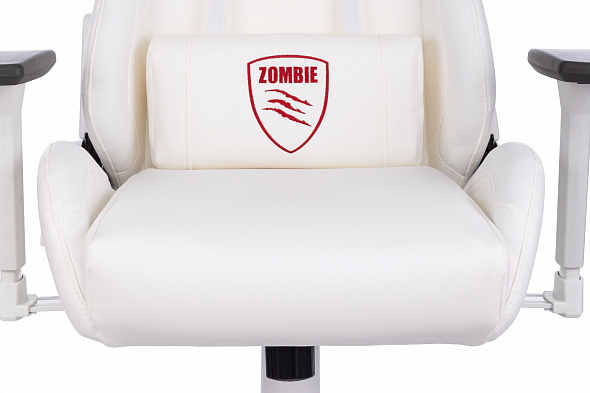 Кресло игровое  Бюрократ Zombie Neo белый эко.кожа крестов. пластик пластик белый