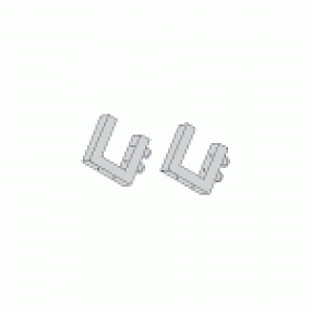Комплект кронштейнов крепления перегородки (2 шт.), цвет: серый - КМ 481 ХР