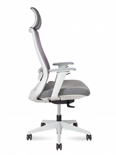 Кресло офисное Mono grey (серый пластик / серая ткань / серая сетка)