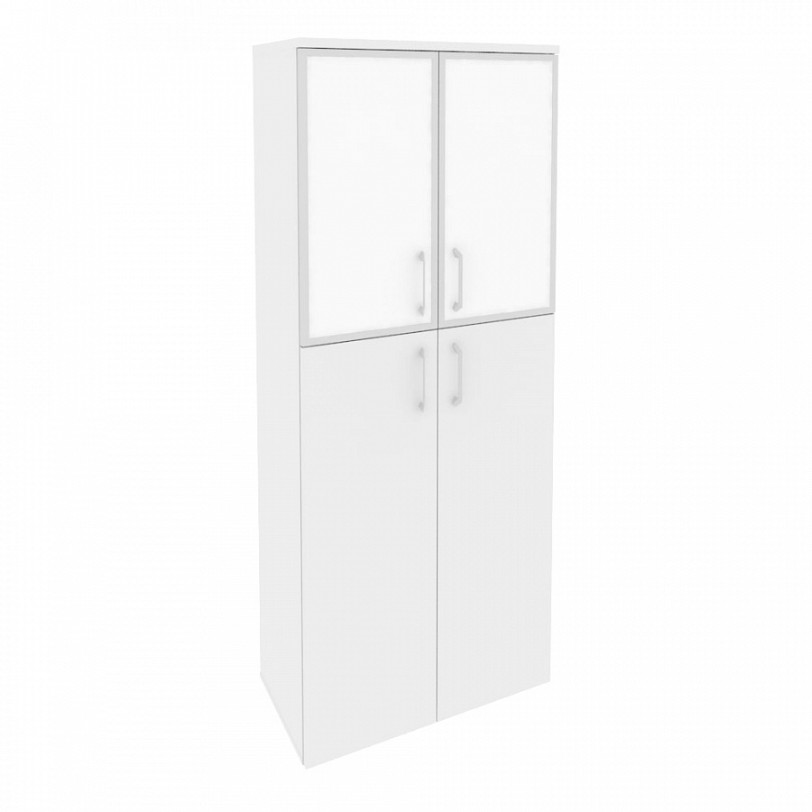 Шкаф высокий широкий - O.ST-1.7R white/black/mate