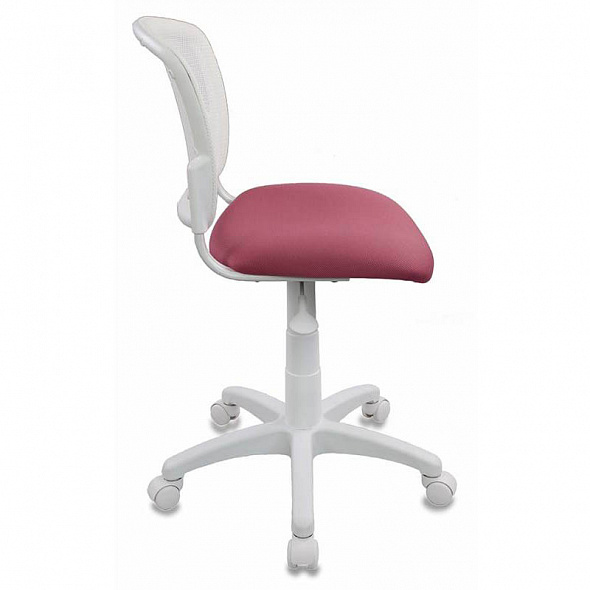 Кресло Бюрократ CH-W296NX белый TW-15 сиденье розовый 26-31 сетка/ткань крестовина пластик п