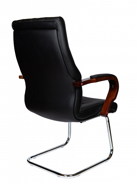 Кресло офисное  Боттичелли CF (дерево / черная кожа)
